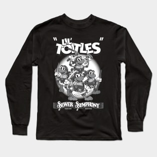 Vintage Cartoon Ninja Turtles - Rubberhose Toitles - Sewer Symphony Long Sleeve T-Shirt